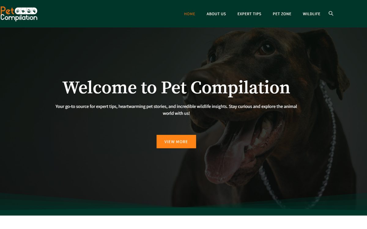 PetCompilation.com homepage screenshot